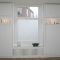 radiatorombouw met 4 en-suite kasten